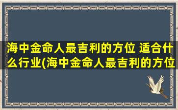 海中金命人最吉利的方位 适合什么行业(海中金命人最吉利的方位适合哪些行业？探讨行业风水禁忌及解决办法！)